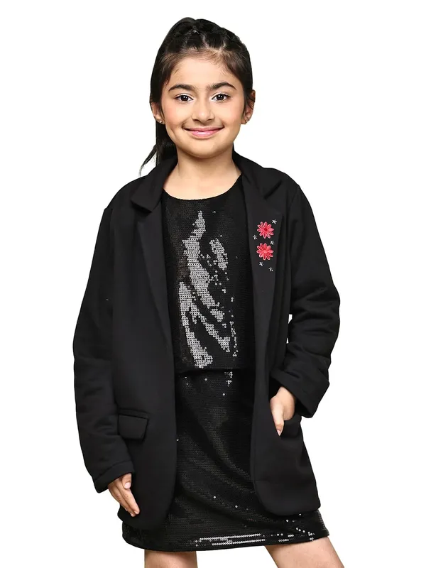 Black_Fleece_Solid_Jacket_For_Kids