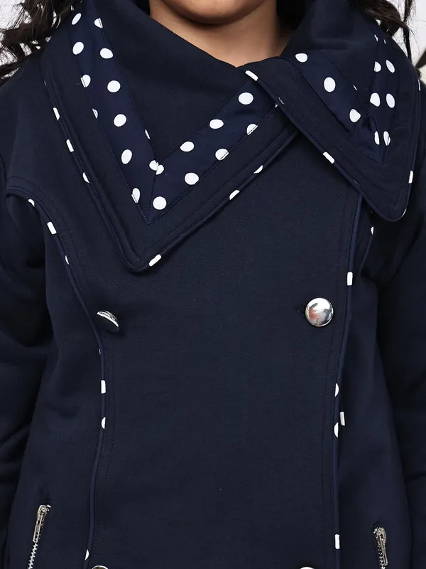 Navy_Blue_Fleece_Solid_Over_Coat_For_Kids