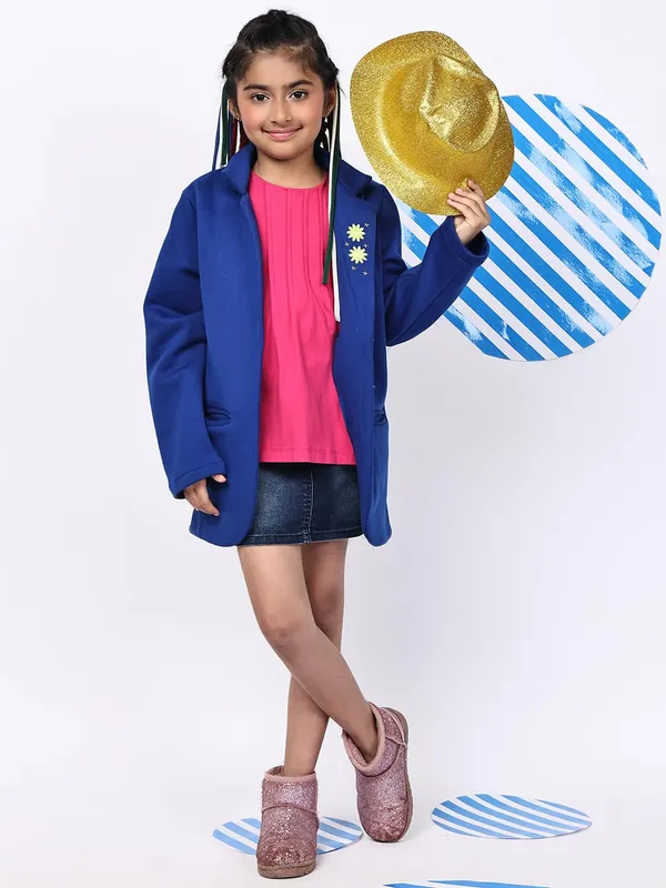 Blue_Fleece_Solid_Jacket_For_Kids