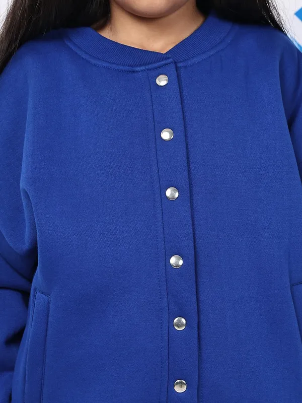 Blue_Fleece_Solid_Jacket_For_Kids
