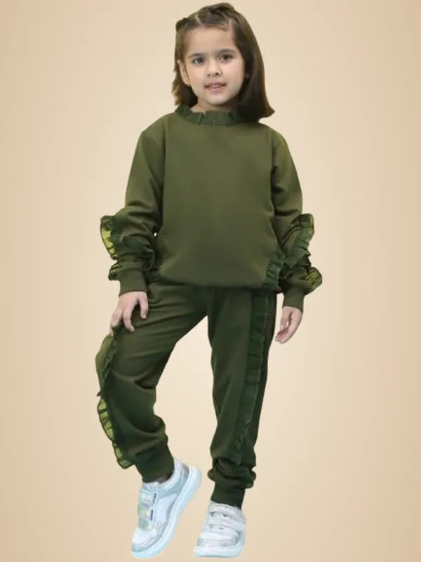Olive_Cotton_Solid_Clothing_Set_For_Kids