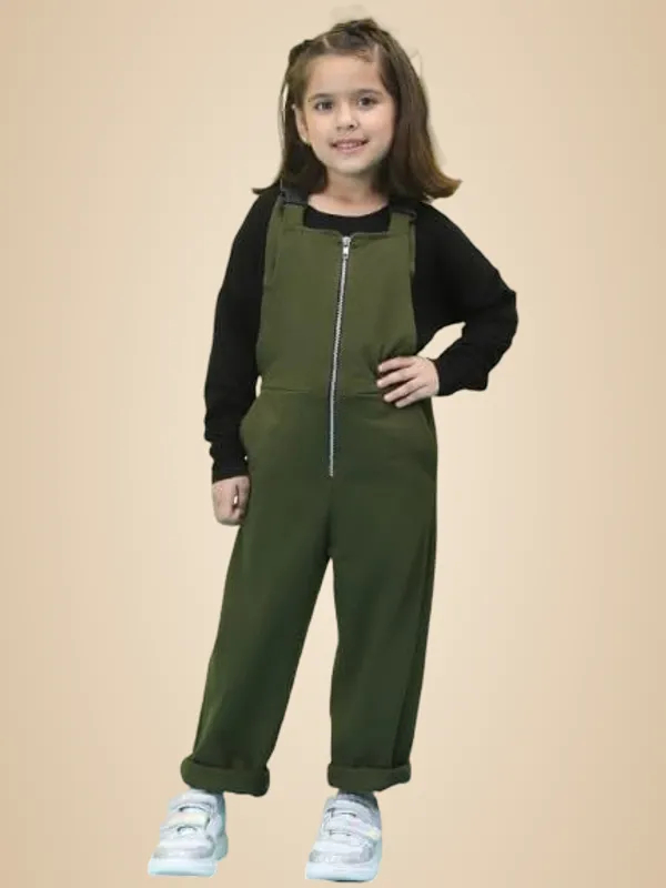 Olive_Cotton_Solid_Clothing_Set_For_Kids