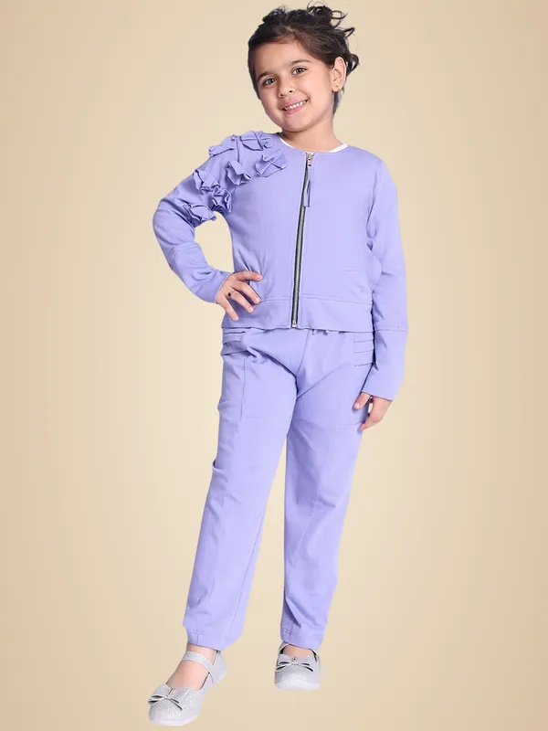 Lilac_Cotton_Solid_Clothing_Set_For_Kids
