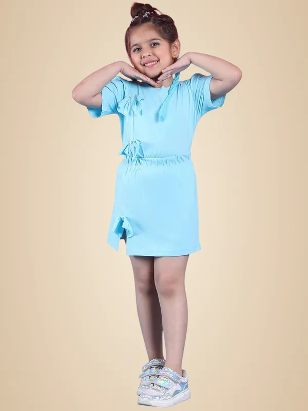 Skyblue_Cotton_Solid_Clothing_Set_For_Kids