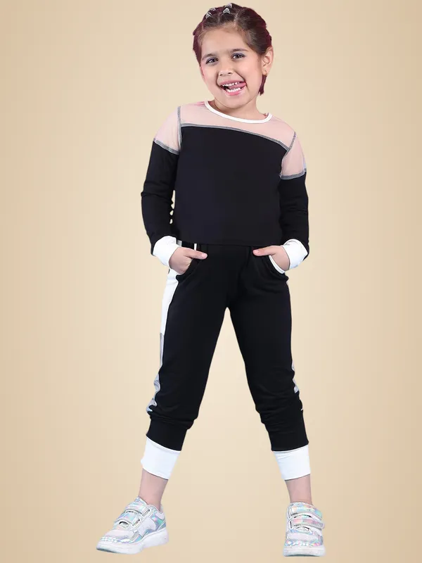 Black_Rayon_Solid_Clothing_Set_For_Kids