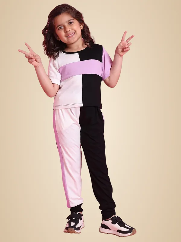 Voilet_Rayon_Solid_Clothing_Set_For_Kids