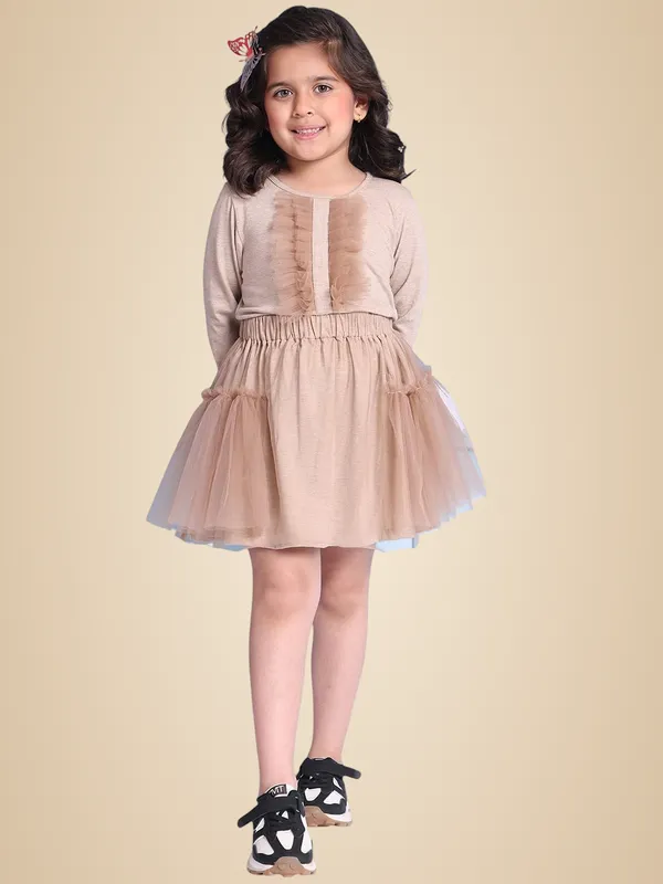 Beige_Cotton_Solid_Clothing_Set_For_Kids