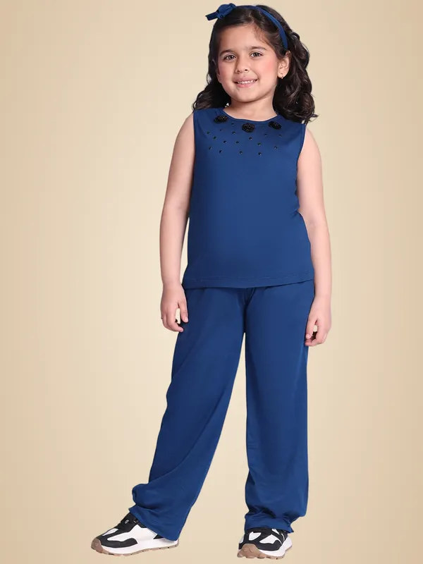 Blue_Rayon_Solid_Clothing_Set_For_Kids