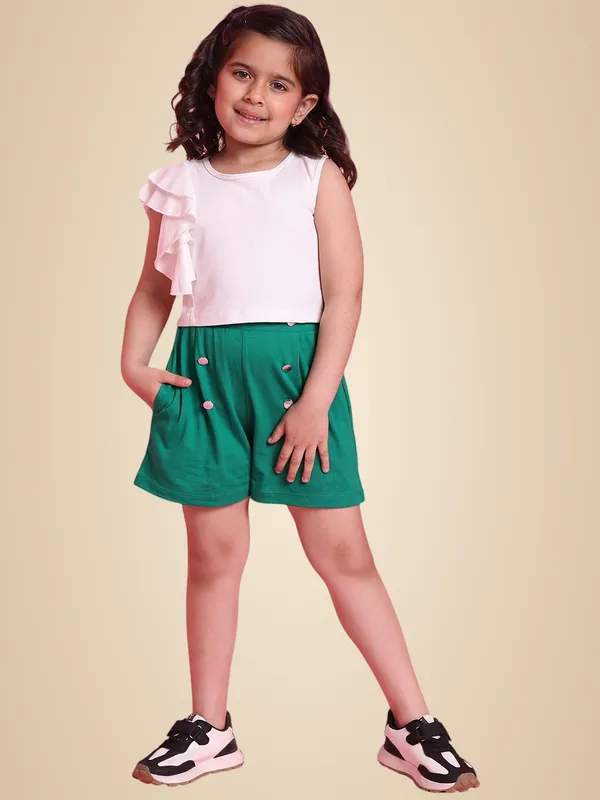 Green_Rayon_Solid_Clothing_Set_For_Kids