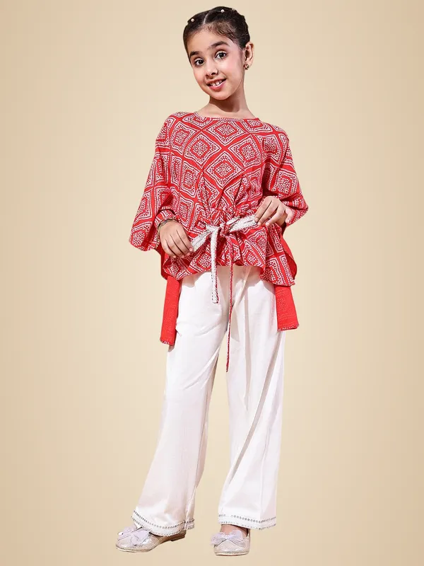 Red_Cotton_Blend_Solid_Clothing_Set_For_Kids