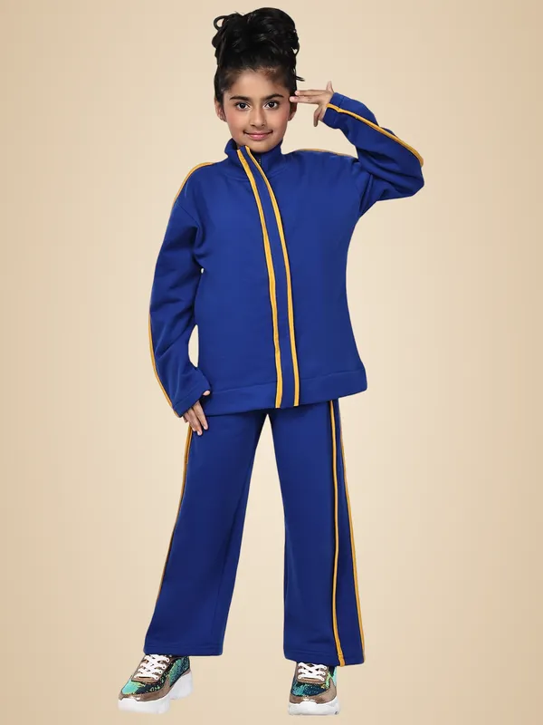 Blue_Cotton_Blend_Solid_Clothing_Set_For_Kids