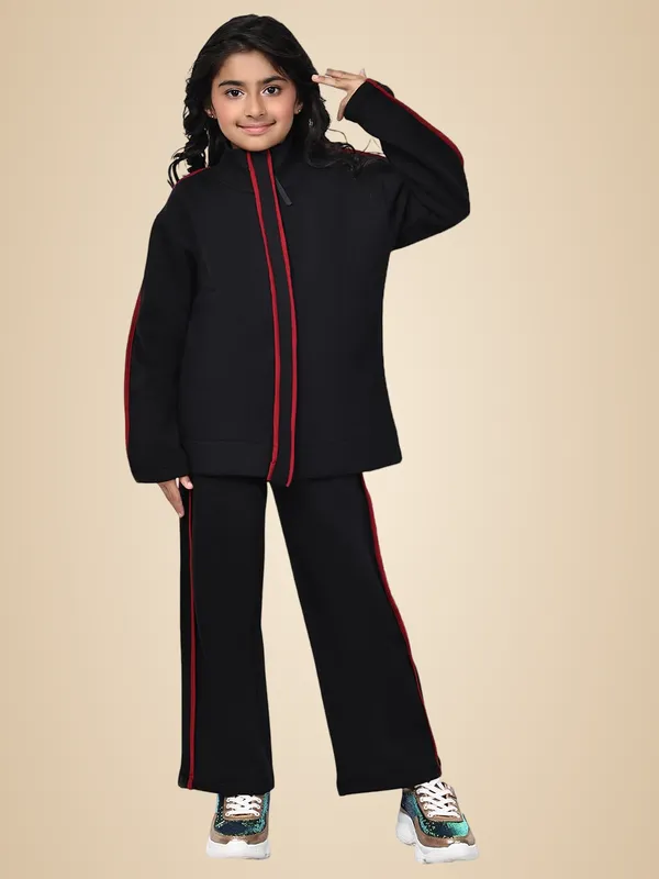 Black_Cotton_Blend_Solid_Clothing_Set_For_Kids