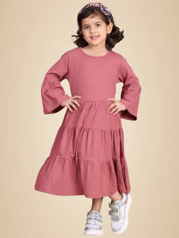 Faderose_Cotton_Blend_Solid_Dress_For_Kids