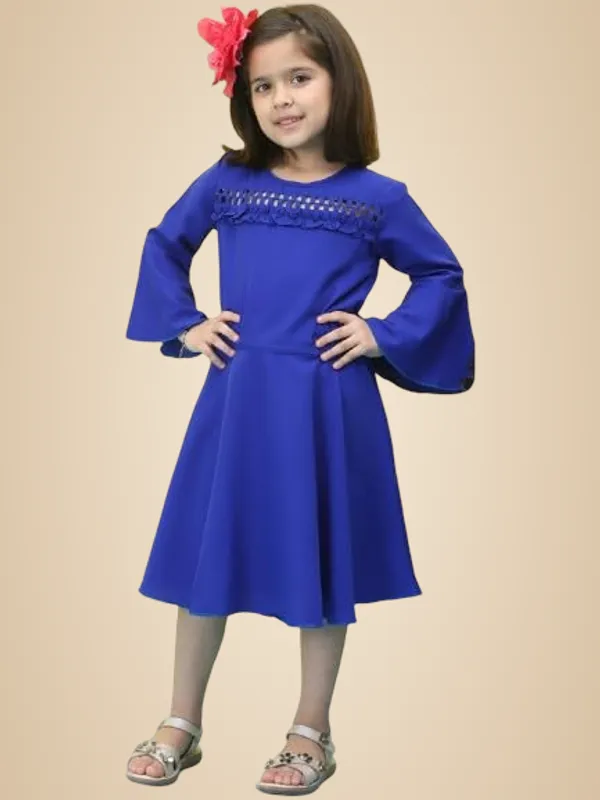 Blue_Polyester_Solid_Dress_For_Kids