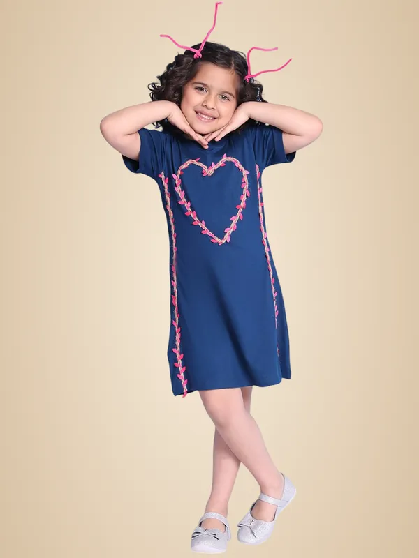 Blue_Rayon_Solid_Dress_For_Kids