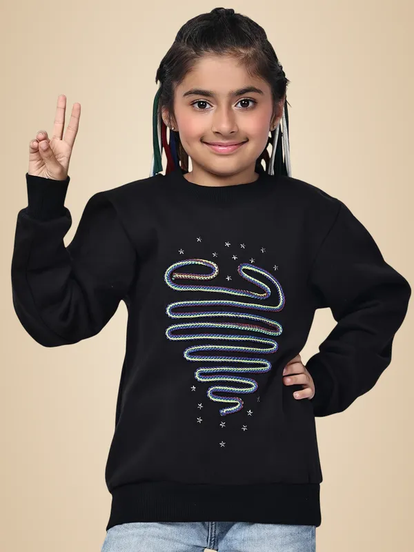Black_Fleece_Solid_Sweatshirt_For_Kids