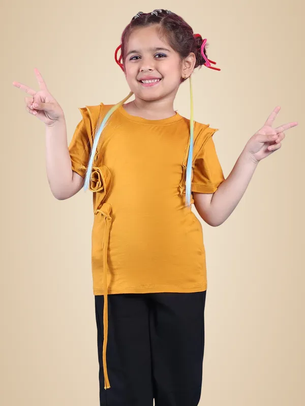 Mustard_Viscose_Solid_Top_For_Kids