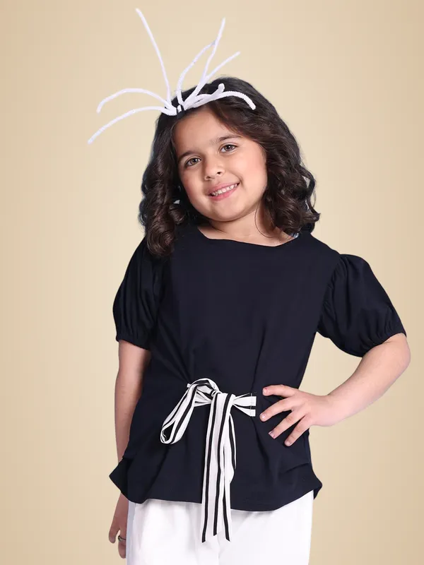 Navy_Blue_Cotton_Solid_Top_For_Kids