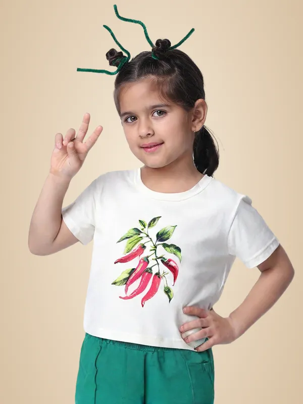 Cream_Rayon_Solid_Top_For_Kids