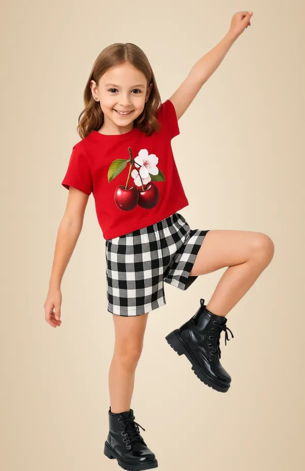 Red_Rayon_Solid_Top_For_Kids