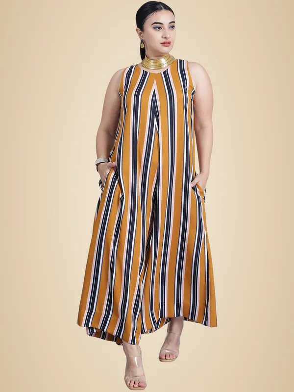 Mustard_Polyester_Striped_Jumpsuit_For_Women