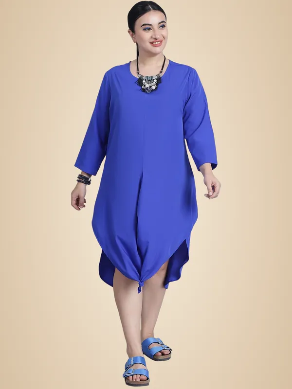 Blue_Polyester_Solid_Kurti_For_Women