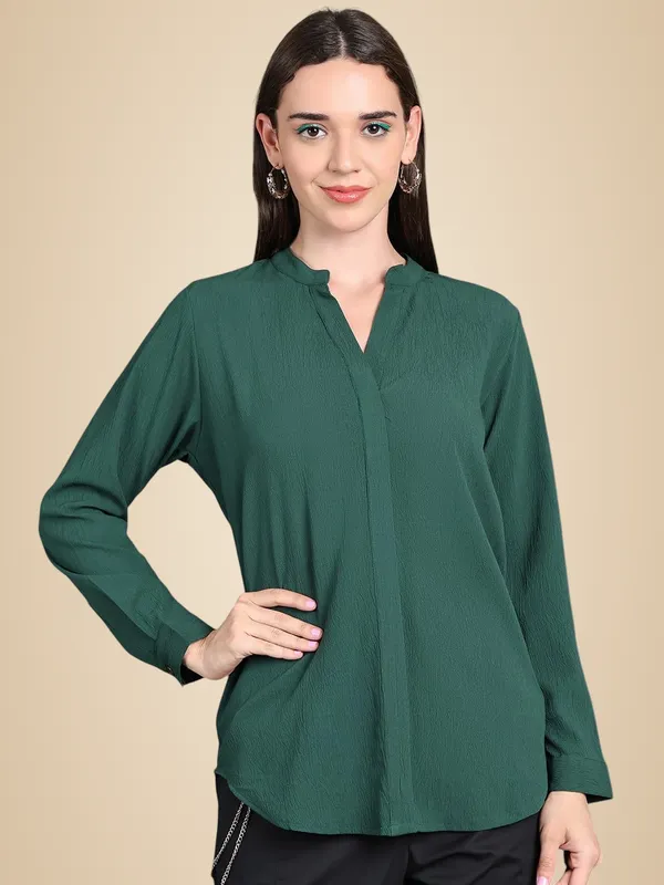Emerald_Polyester_Solid_Top_For_Women