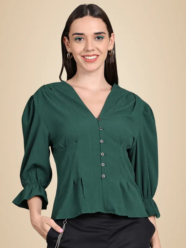 Emerald_Polyester_Solid_Top_For_Women
