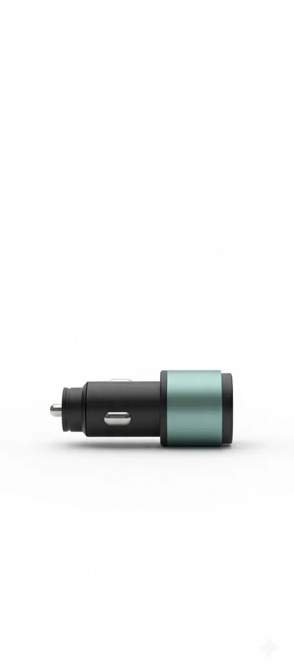 Dual_Usb_Port_Car_Charger_-_Compact_Fast_Charging_Adapter_With_Teal_Accent