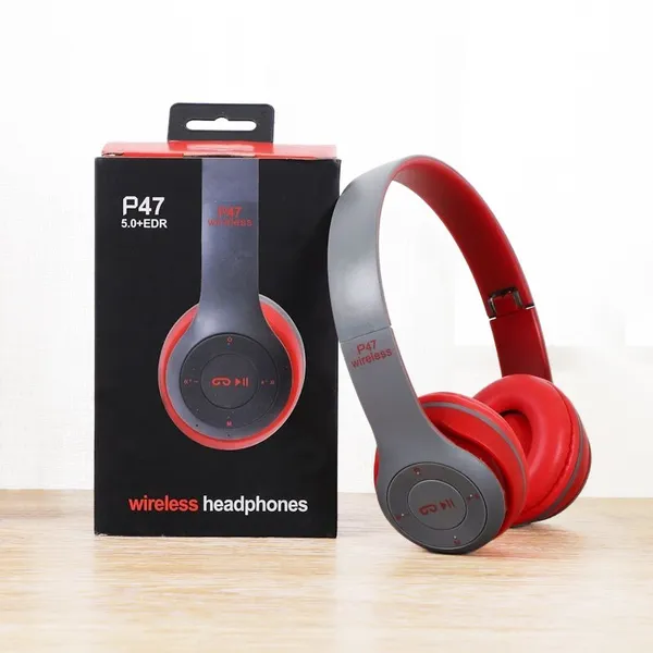 P47_Wireless_Bluetooth_Headphones_-_Red_&_Grey