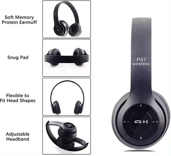 P47_Wireless_Bluetooth_Over-Ear_Headphones_With_Soft_Memory_Protein_Earmuffs_And_Adjustable_Headband