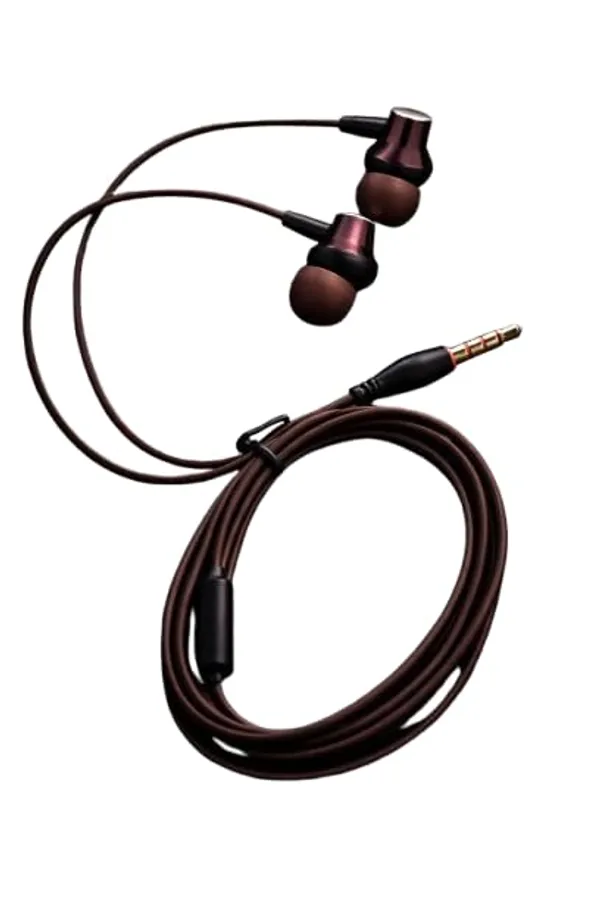 Premium_In-Ear_Wired_Earphones_With_Microphone_-_Rose_Gold_&_Brown
