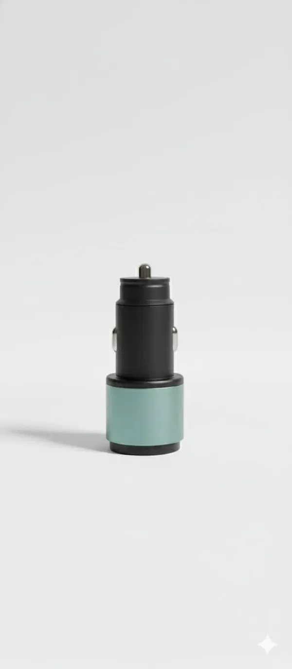 Dual_Usb_Port_Car_Charger_-_Compact_Fast_Charging_Adapter_With_Teal_Accent