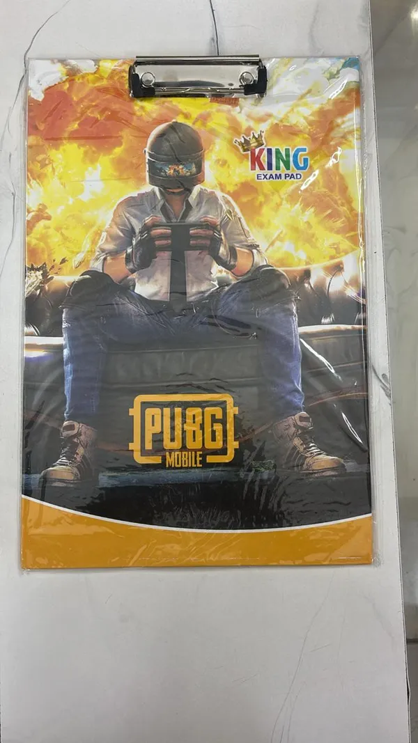 Pack_Of_5+5_Multicolor_Exam_Pad_PUBG_and_Lotus-_King_Exam_Pad_With_Clipboard_23x36_Cm