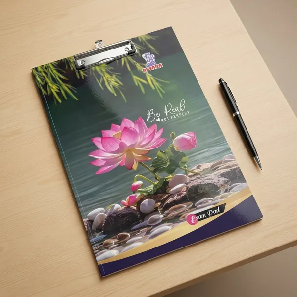 Pack_Of_10_Black_Apsara_Exam_Pad_-_Be_Real_Not_Perfect_With_Lotus_Design_23_×_36_Cm