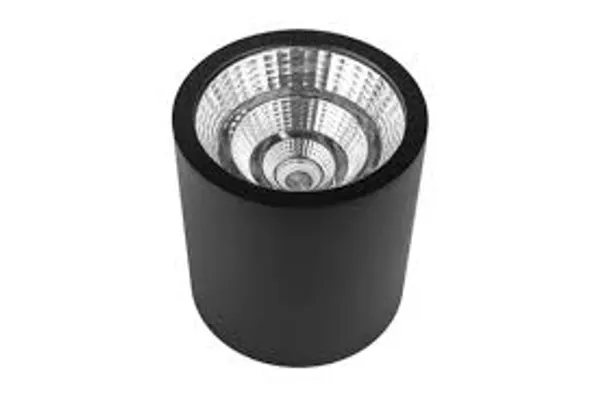 Surface_Mounted_Led_Downlight_Black_Cylindrical_Cob_Spotlight