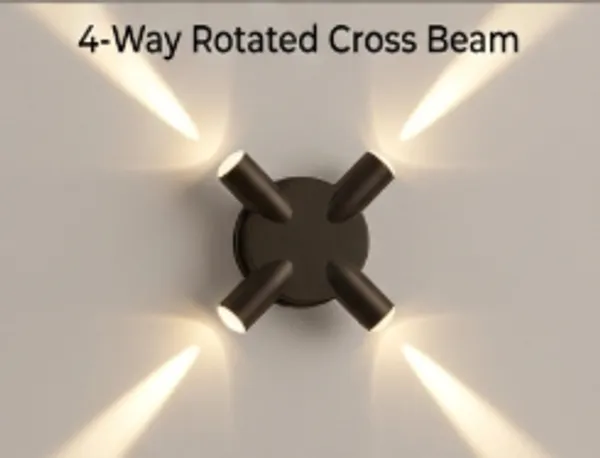 4_Way_Rotated_Cross_Beam_Wall_Light