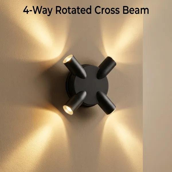 4_Way_Rotated_Cross_Beam_Wall_Light