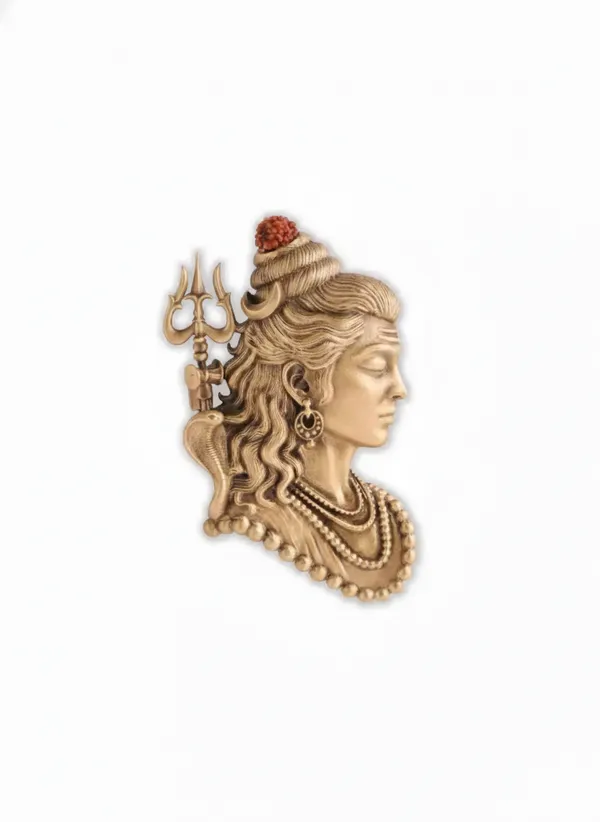Golden_Divine_Adiyogi_Shiva_Profile_Brooch_|_Meditative_Antique_Gold_Pin