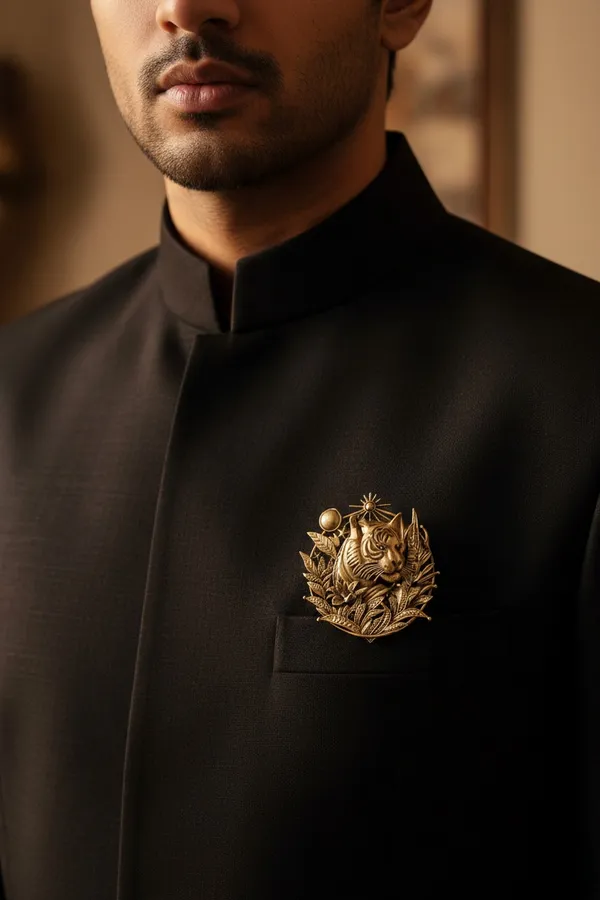 Golden_Vintage_Style_Wilderness_Tiger_Medallion_Celestial_Nature_Pin