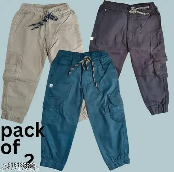 Multicolor_Premium_Solid_Cotton_Cargo_6_Pocket_For_Kids_Pack_Of_5