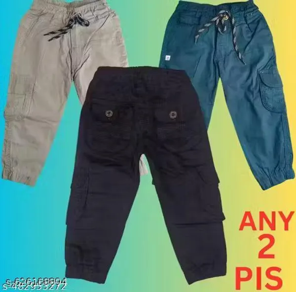 Multicolor_Premium_Solid_Cotton_Trackpants_/_Joggers_For_Kids_Pack_Of_2