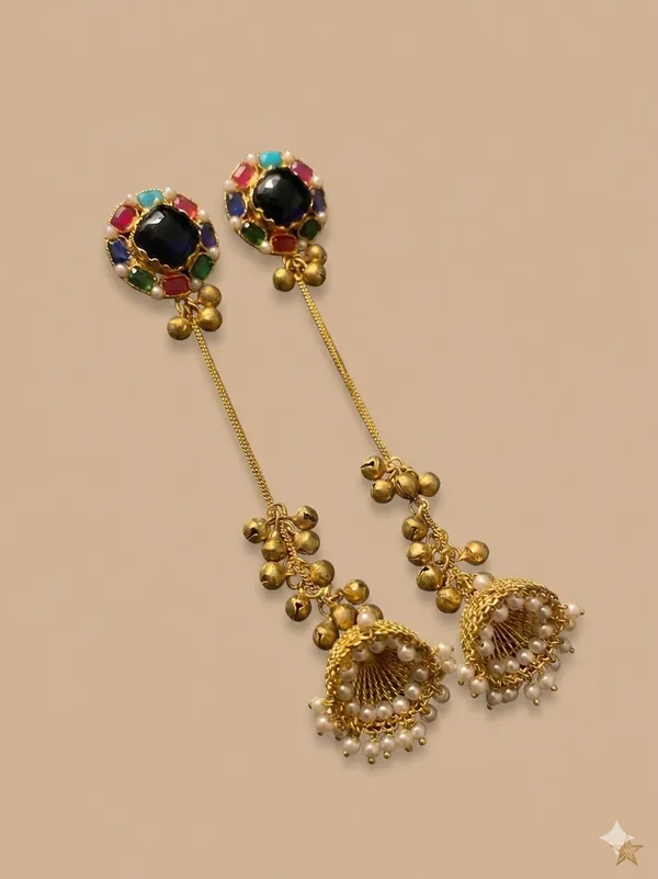 Aura_Jewels_Kashmiri_Multi-stone_Long_Earing