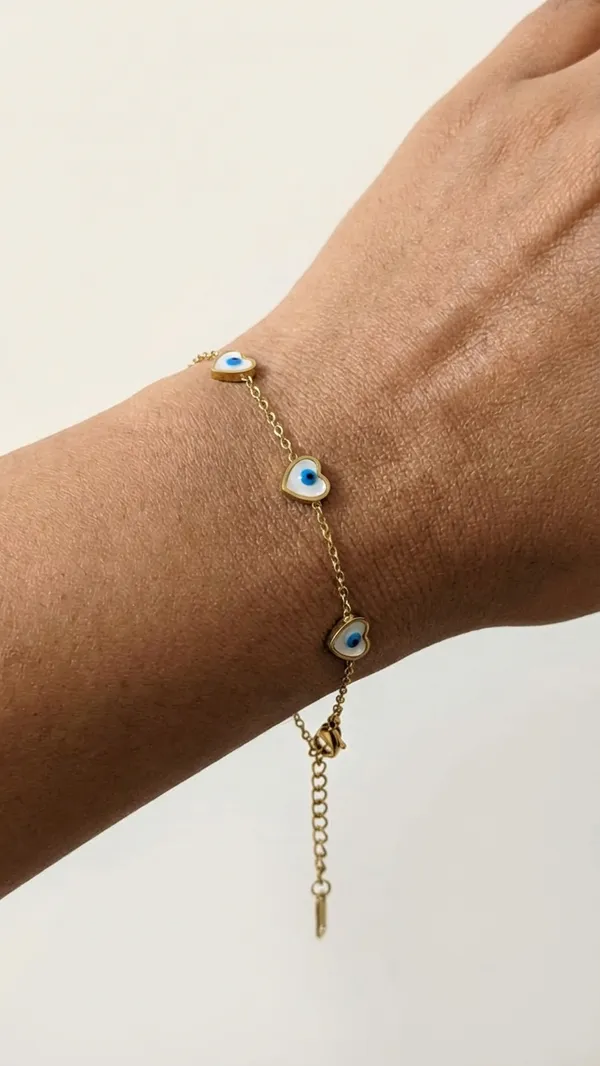Blue_Star_Charm_Gold_Chain_Bracelet_For_Women