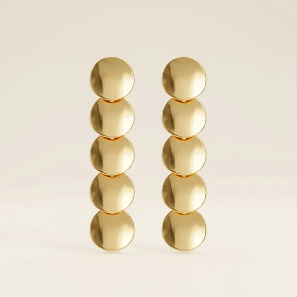 Gold-Toned_Geometric_Drop_Earrings_For_Women