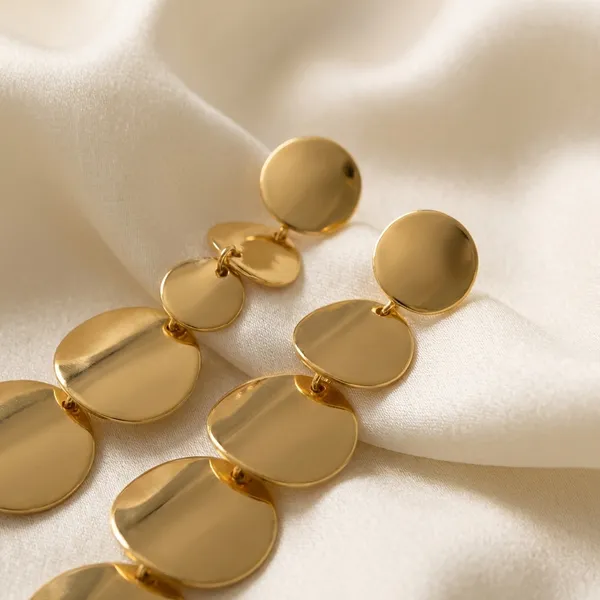 Gold-Toned_Geometric_Drop_Earrings_For_Women