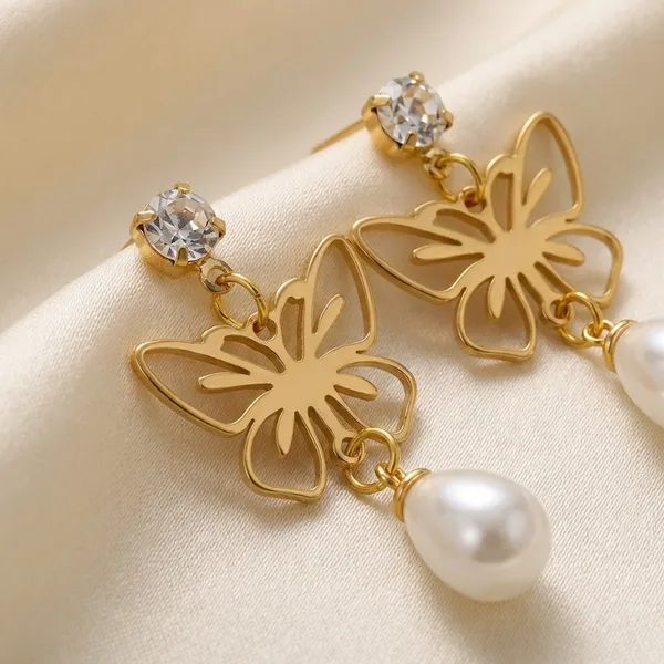 Gold_Butterfly_Pearl_Drop_Earrings_With_Crystal_Studs_For_Women