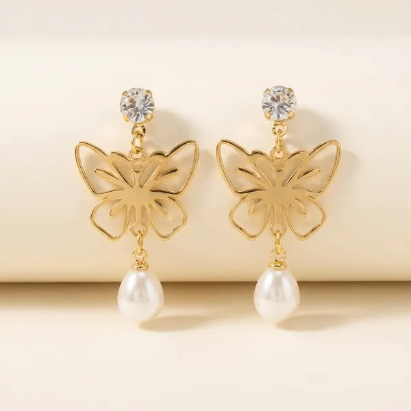 Golden_Butterfly_Pearl_Drop_Earrings_With_Crystal_Studs_For_Women