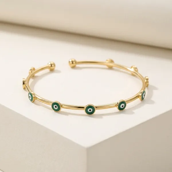 Evil_Eye_Gold_Tone_Bangle_Bracelet_For_Women