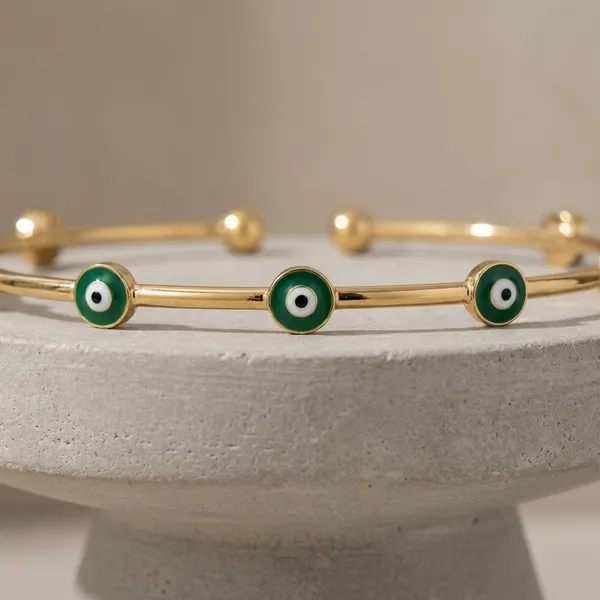 Evil_Eye_Gold_Tone_Bangle_Bracelet_For_Women